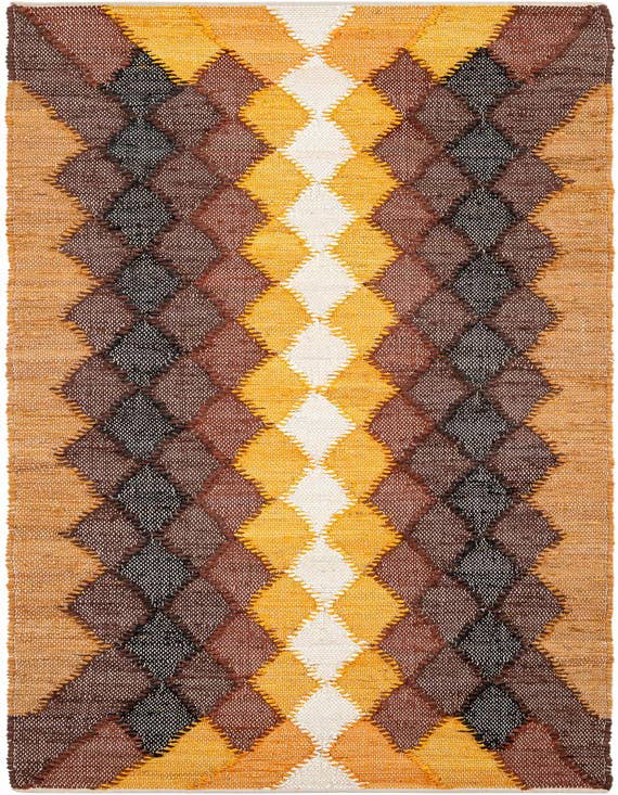 Detail image of 2' 7 x 10' Hand Braided Chindi Cotton Runner Rug
