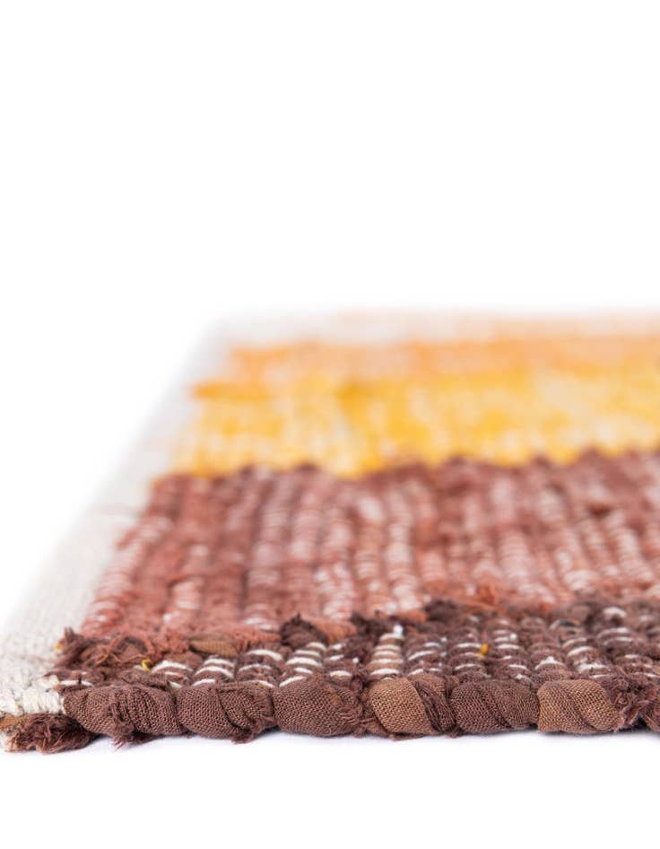 Detail image of 2' x 8'  Hand Braided Chindi Cotton Runner Rug