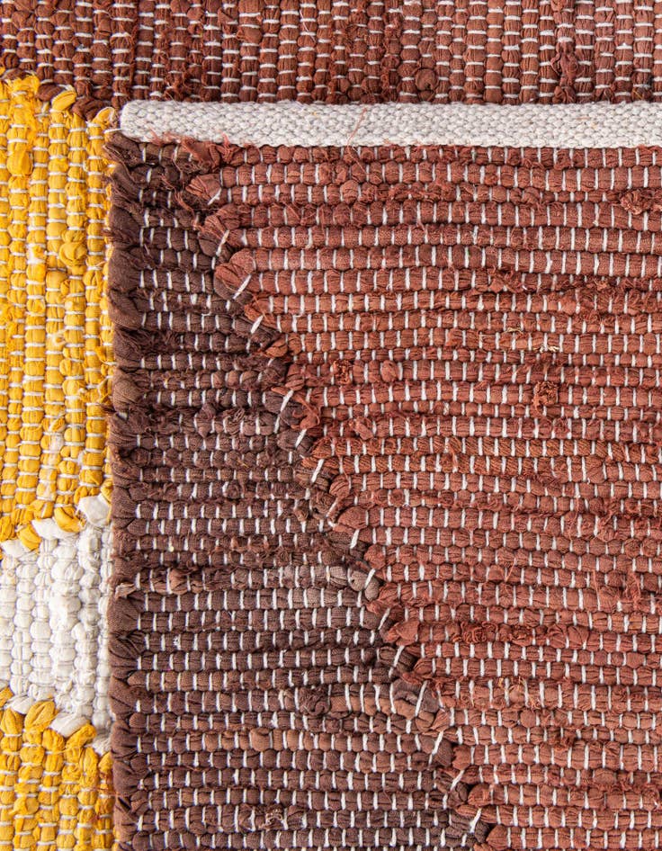 Detail image of 2' x 8'  Hand Braided Chindi Cotton Runner Rug