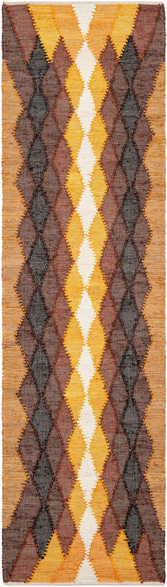 2' 7 x 10'  Hand Braided Chindi Cotton Runner Rug
