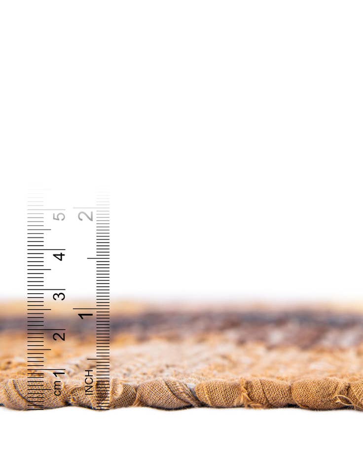 Detail image of 7' 10 x 7' 10  Hand Braided Chindi Cotton Square Rug