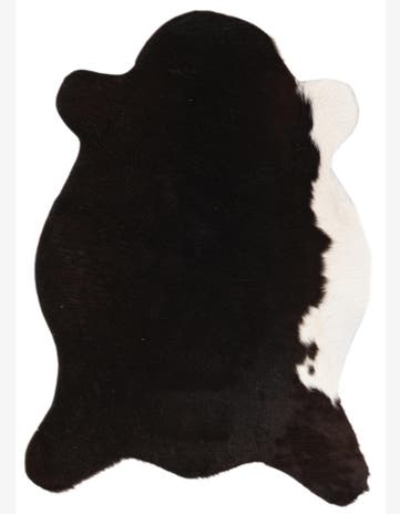 2' 1 x 2' 10 Cowhide Leather Rug