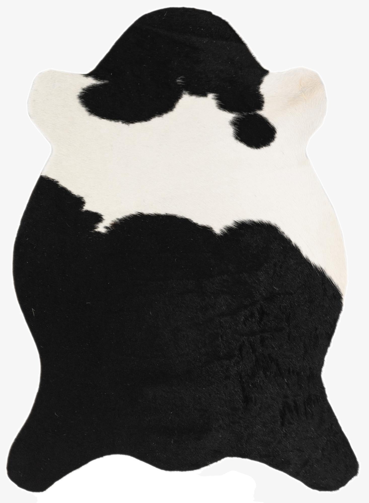 2' 2 x 2' 10 Cowhide Leather Rug