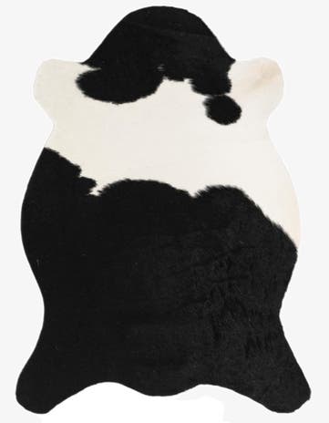 2' 2 x 2' 10 Cowhide Leather Rug