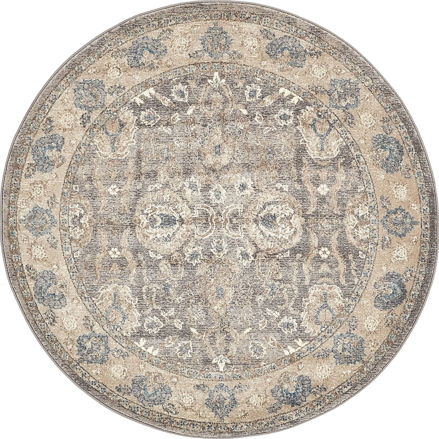 5' x 5' Brownell · Border rug