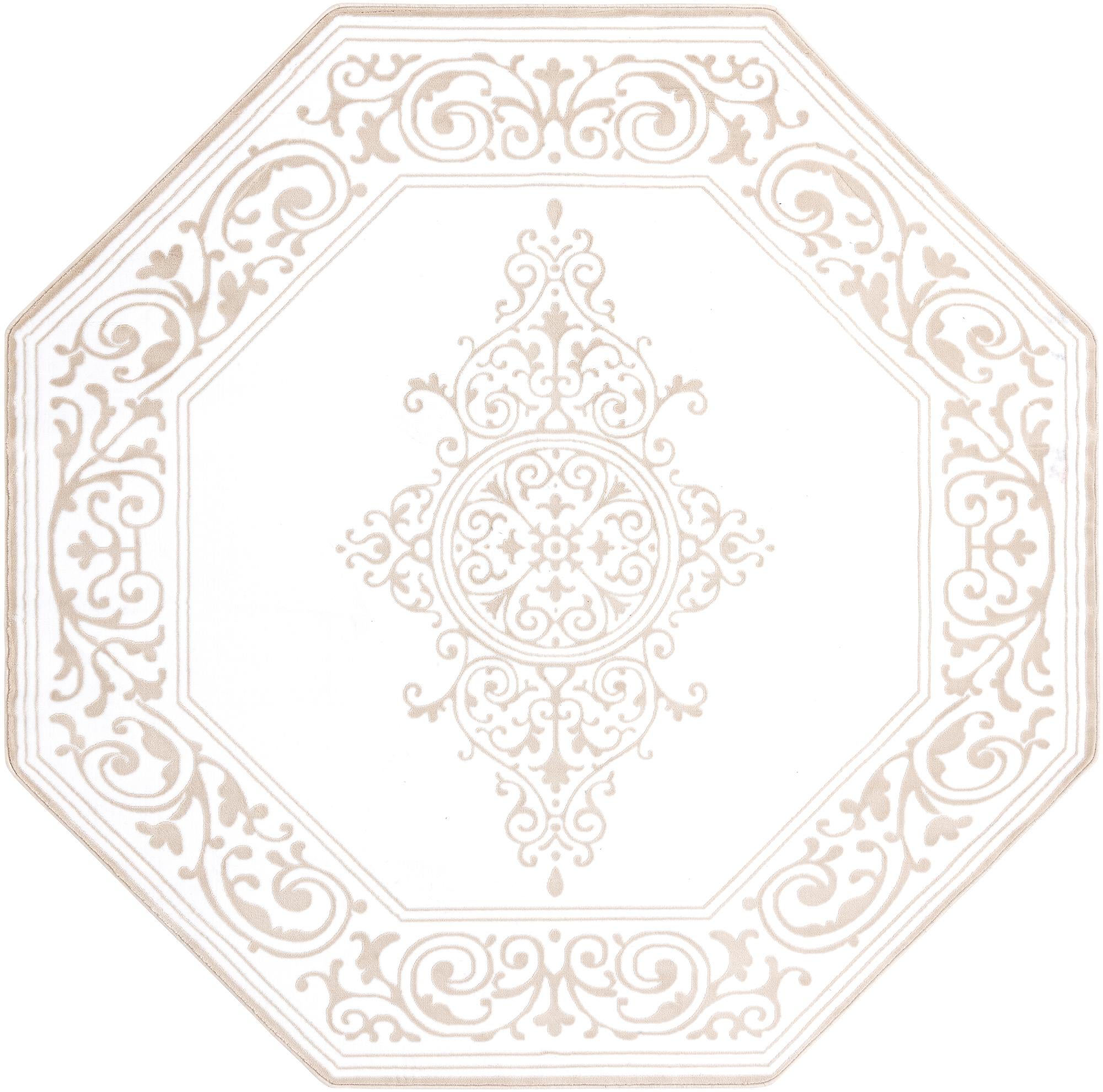 Bunting · Medallion rug, snow white and beige