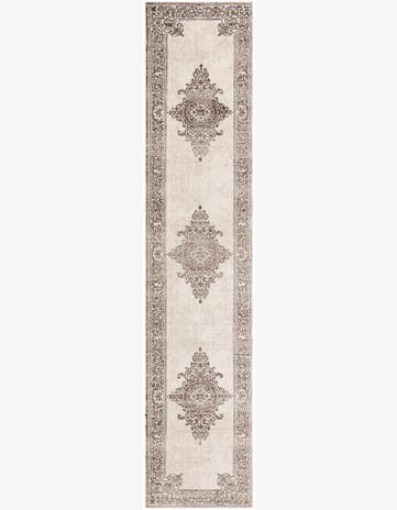 2' 6 x 13' Bunting · Border rug, chocolate brown