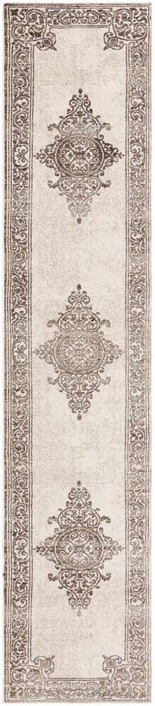 2' 6 x 13' Bunting · Border rug, chocolate brown