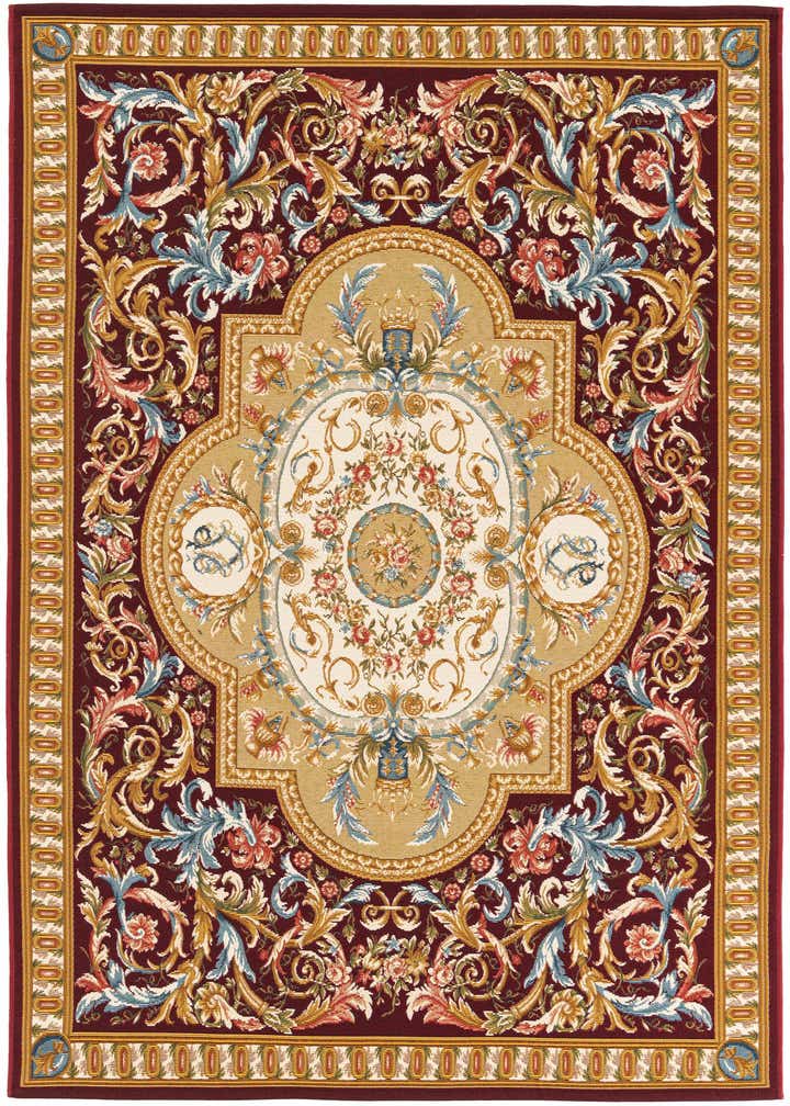 5' 2 x 7' 7 Easy-Clean Traditional Indoor / Outdoor Rug