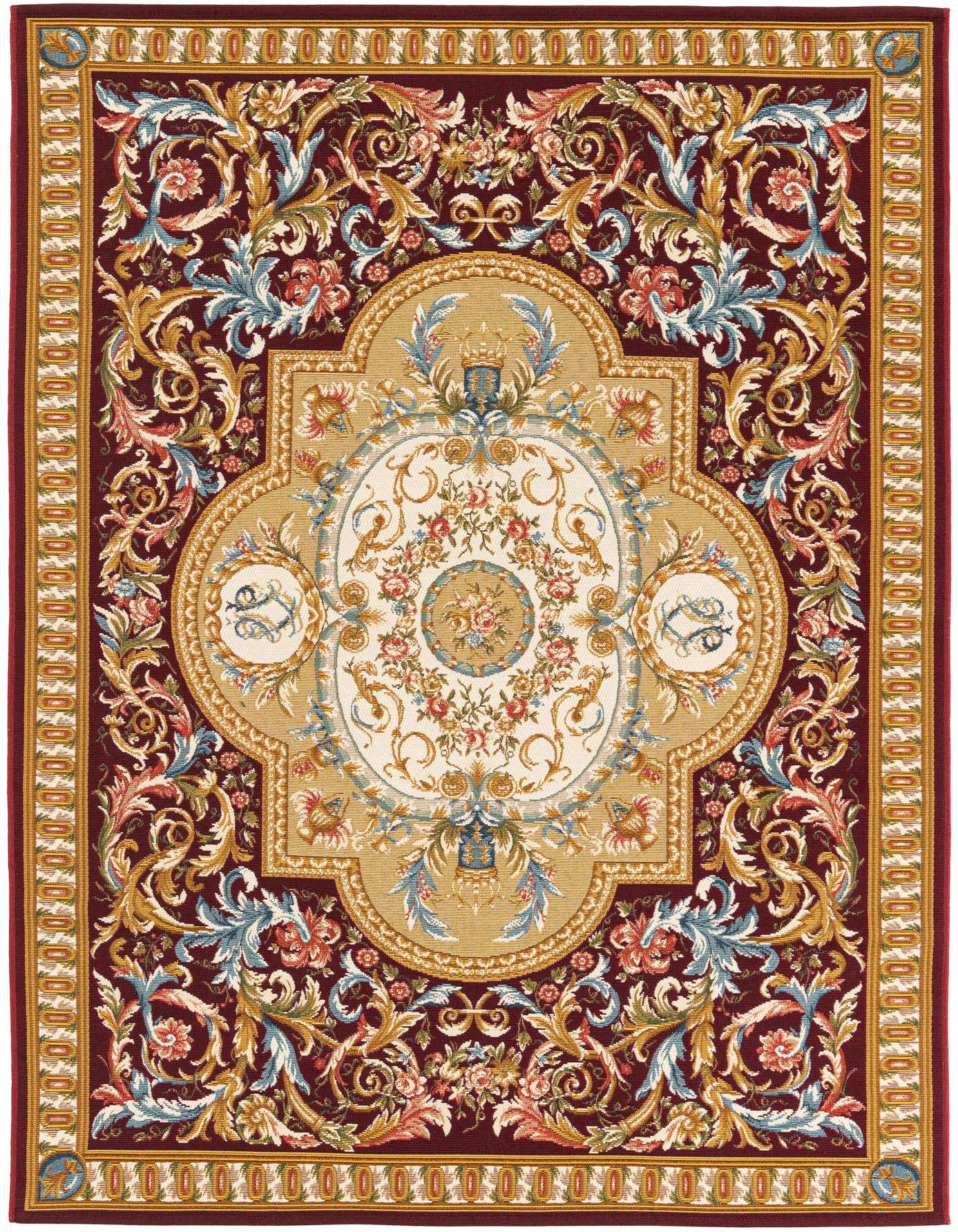 5' 2 x 7' 7 Easy-Clean Traditional Indoor / Outdoor Rug