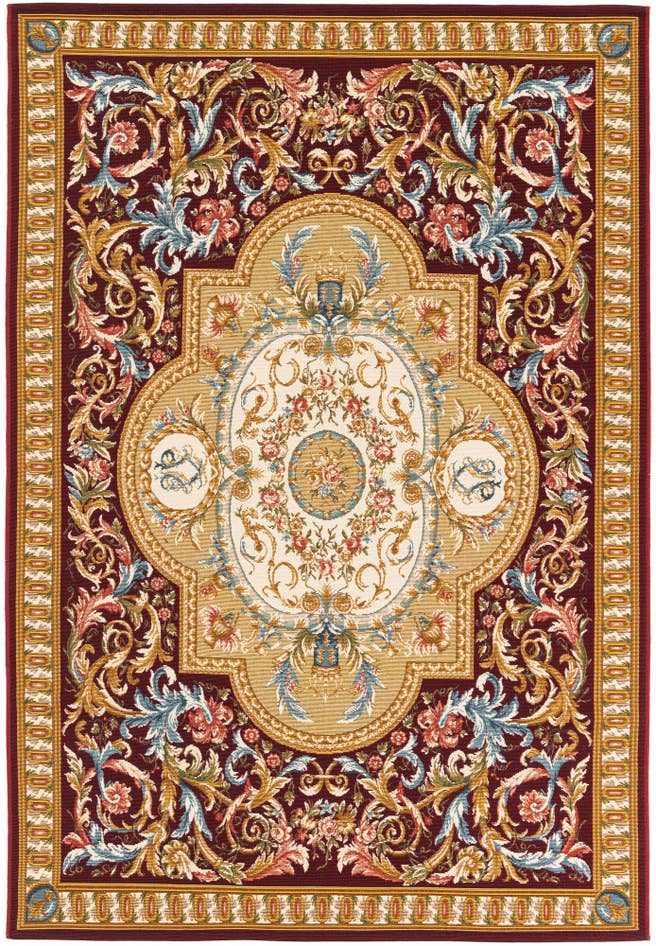 Detail image of 5' 2 x 7' 7 Easy-Clean Traditional Indoor / Outdoor Rug