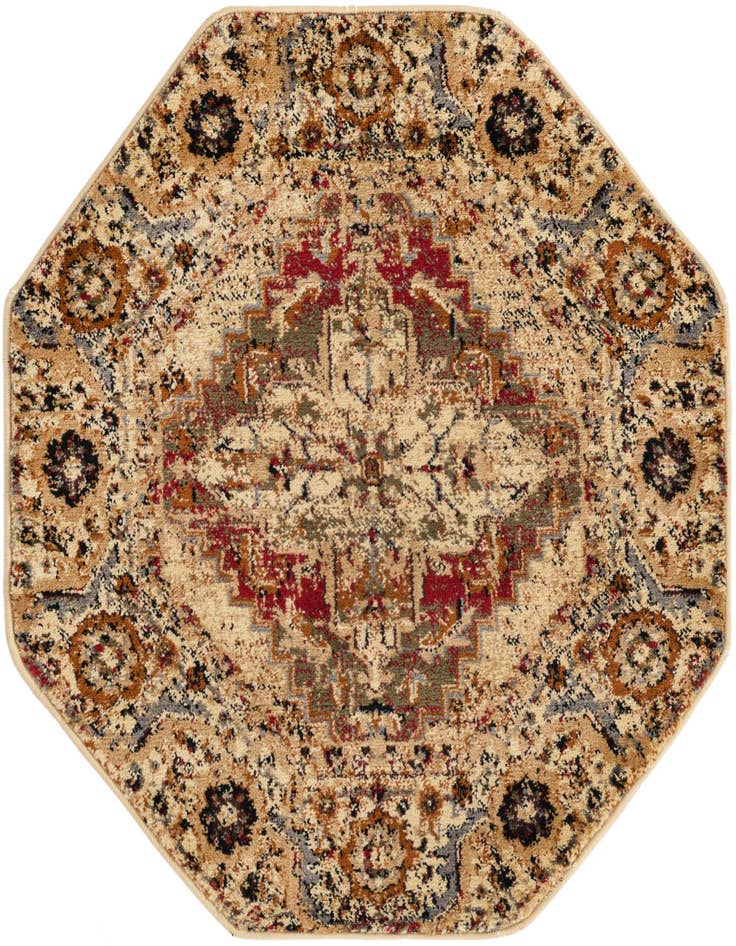 Detail image of 3' x 3' Saturn Octagon Rug