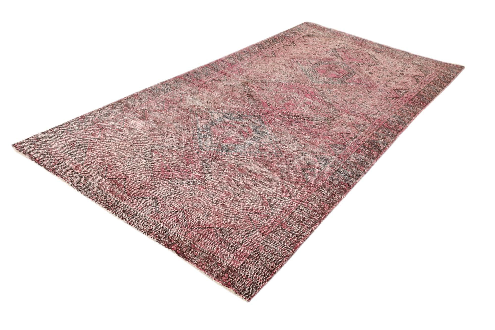 4' 9 x 9' 5 Hand Knotted Ultra Vintage Persian Wool Rug