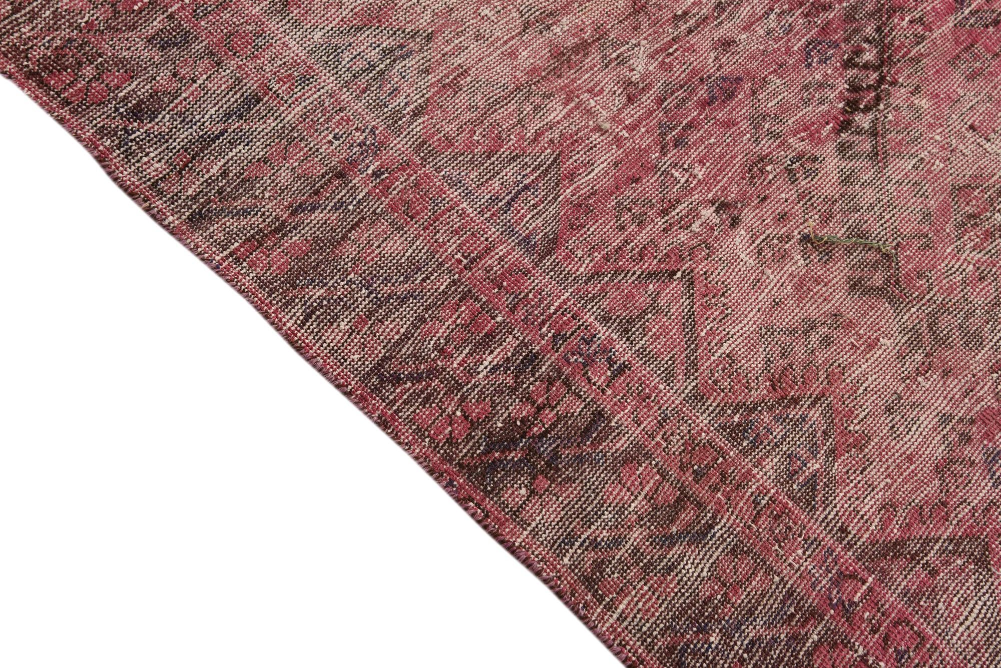 4' 9 x 9' 5 Hand Knotted Ultra Vintage Persian Wool Rug