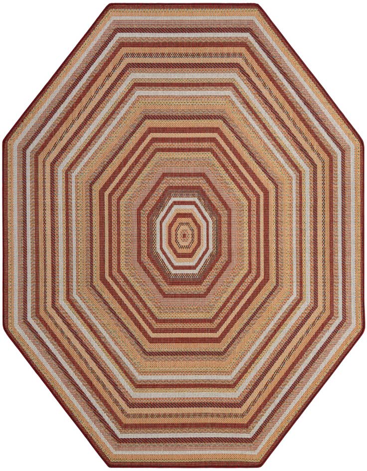Detail image of 7' 10 x 7' 10 Easy-Clean Baja Indoor / Outdoor Octagon Rug
