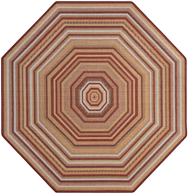 Detail image of 7' 10 x 7' 10 Easy-Clean Baja Indoor / Outdoor Octagon Rug