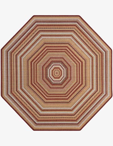 7' 10 x 7' 10 Easy-Clean Baja Indoor / Outdoor Octagon Rug