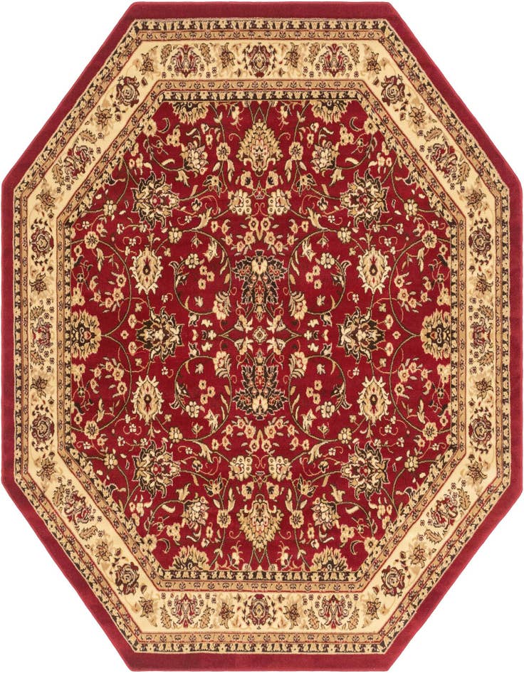 Detail image of 7' 10 x 7' 10 Kashan Design Octagon Rug