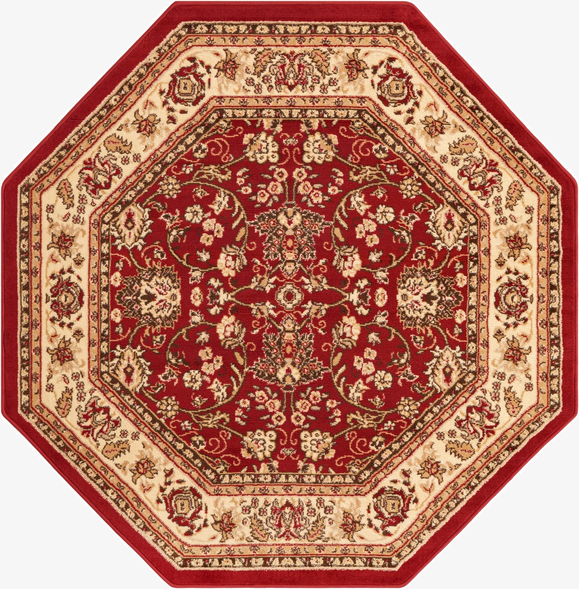 5' 3 x 5' 3 Kashan Design Octagon Rug