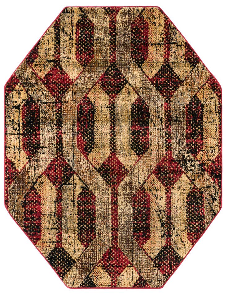Detail image of 5' 3 x 5' 3 Saturn Octagon Rug