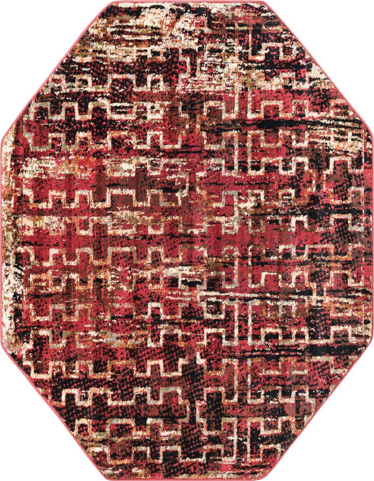 Detail image of 5' 3 x 5' 3 Saturn Octagon Rug
