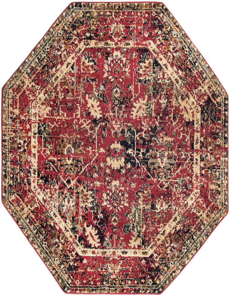 Detail image of 5' 3 x 5' 3 Saturn Octagon Rug