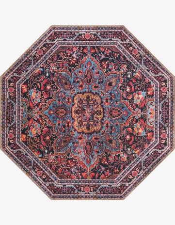 Burgundy Timeless Octagon Rug