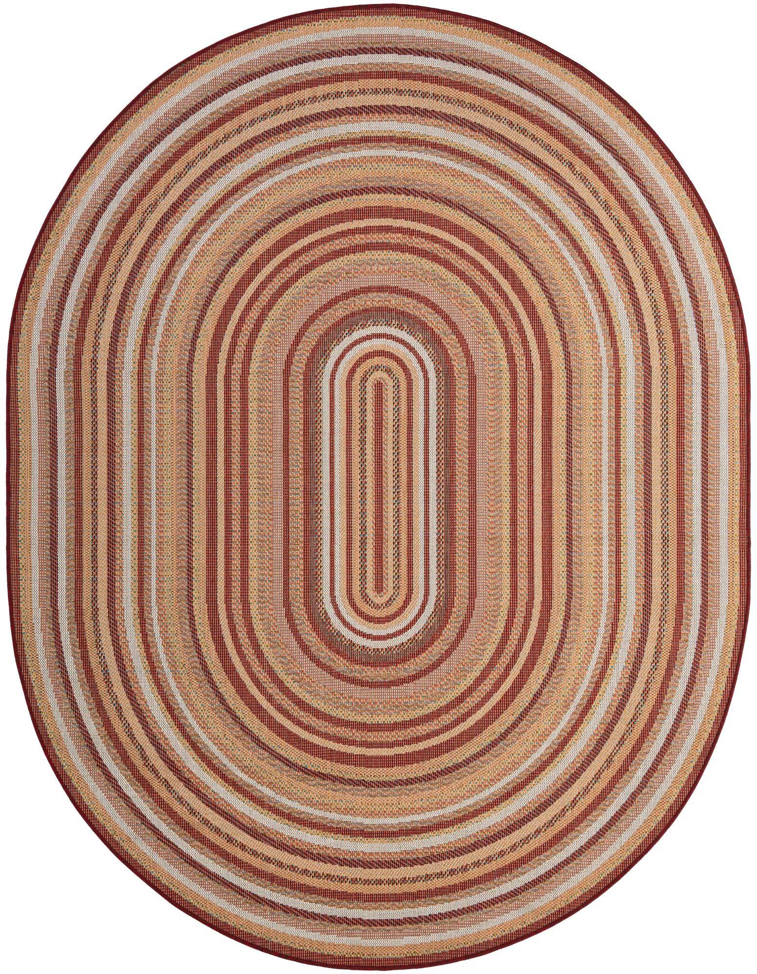 7' 10 x 10' Easy-Clean Baja Indoor / Outdoor Oval Rug