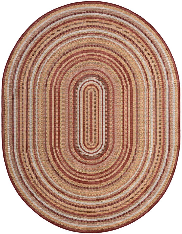 Detail image of 7' 10 x 10' Easy-Clean Baja Indoor / Outdoor Oval Rug
