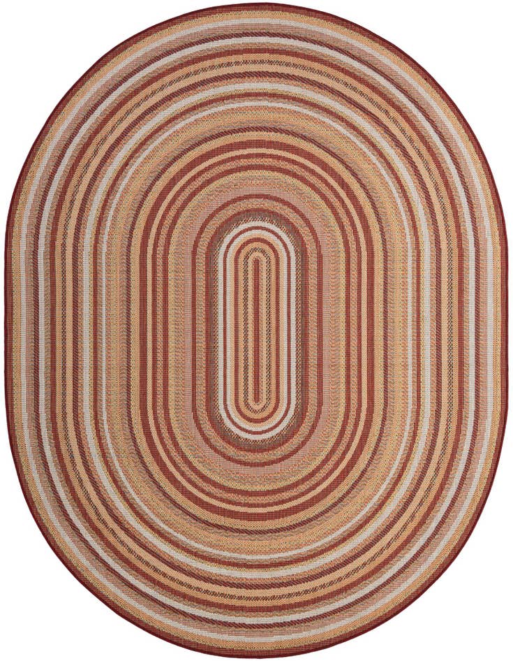 Detail image of 7' 10 x 10' Easy-Clean Baja Indoor / Outdoor Oval Rug