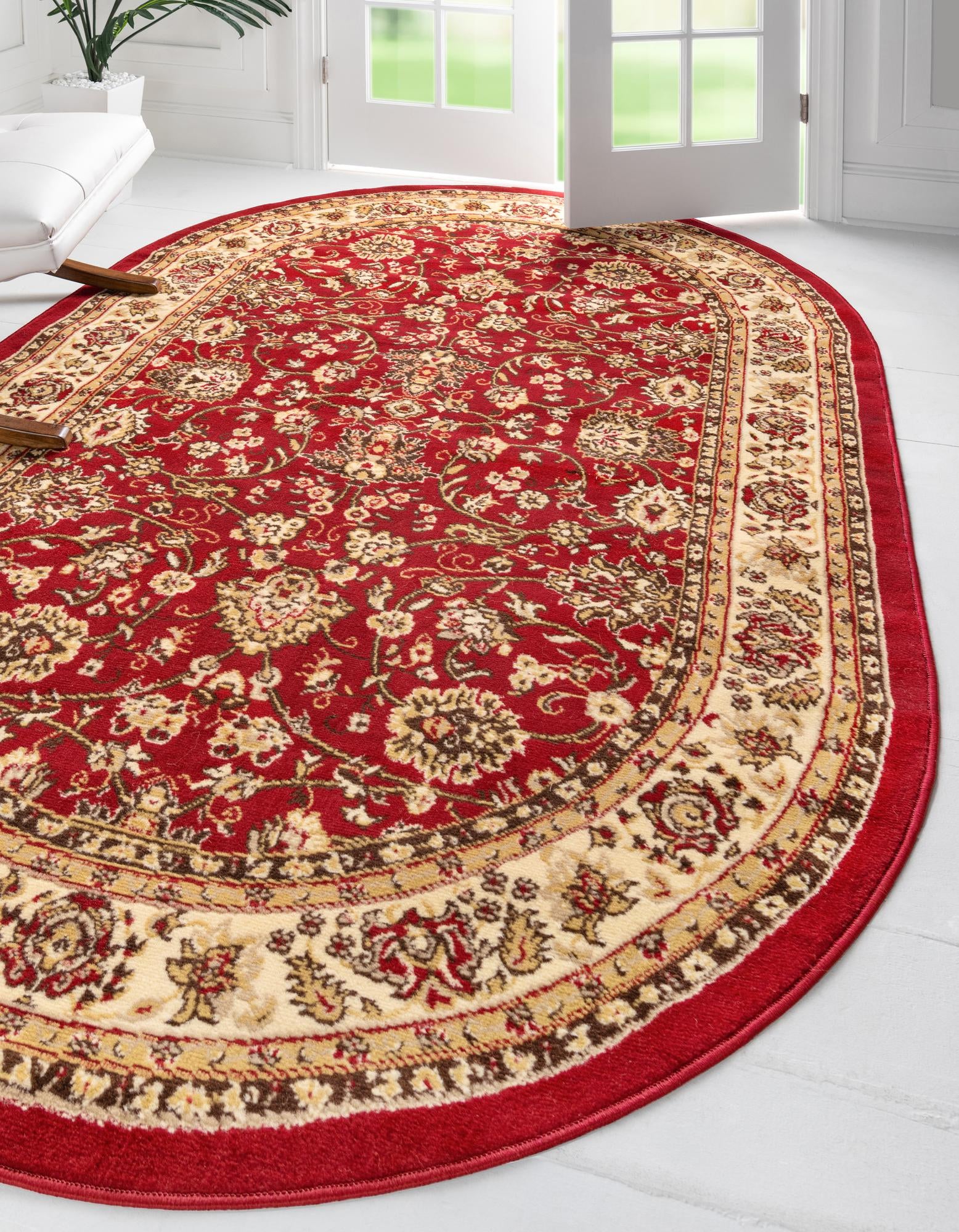 5' 3 x 8' Kashan Design Oval Rug