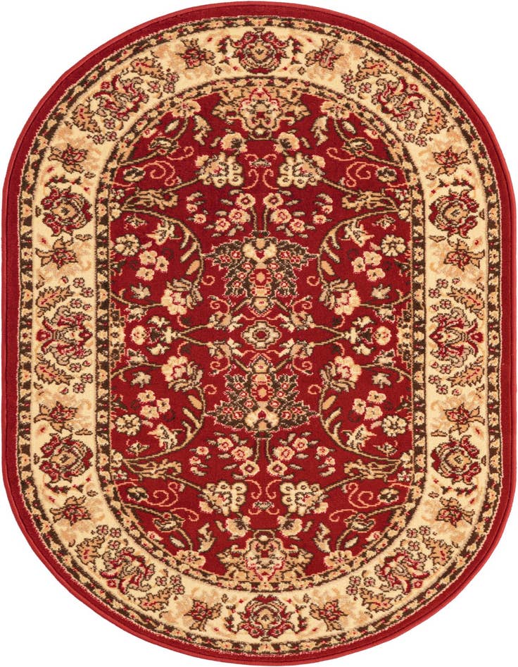 Detail image of 3' x 5' 3 Kashan Design Oval Rug