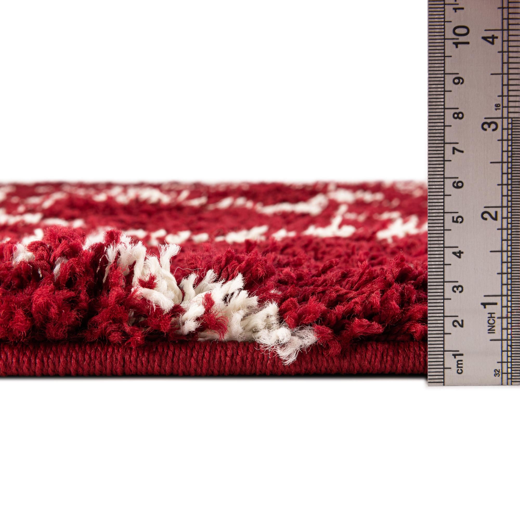 4' x 6' Lattice Shag Oval Rug