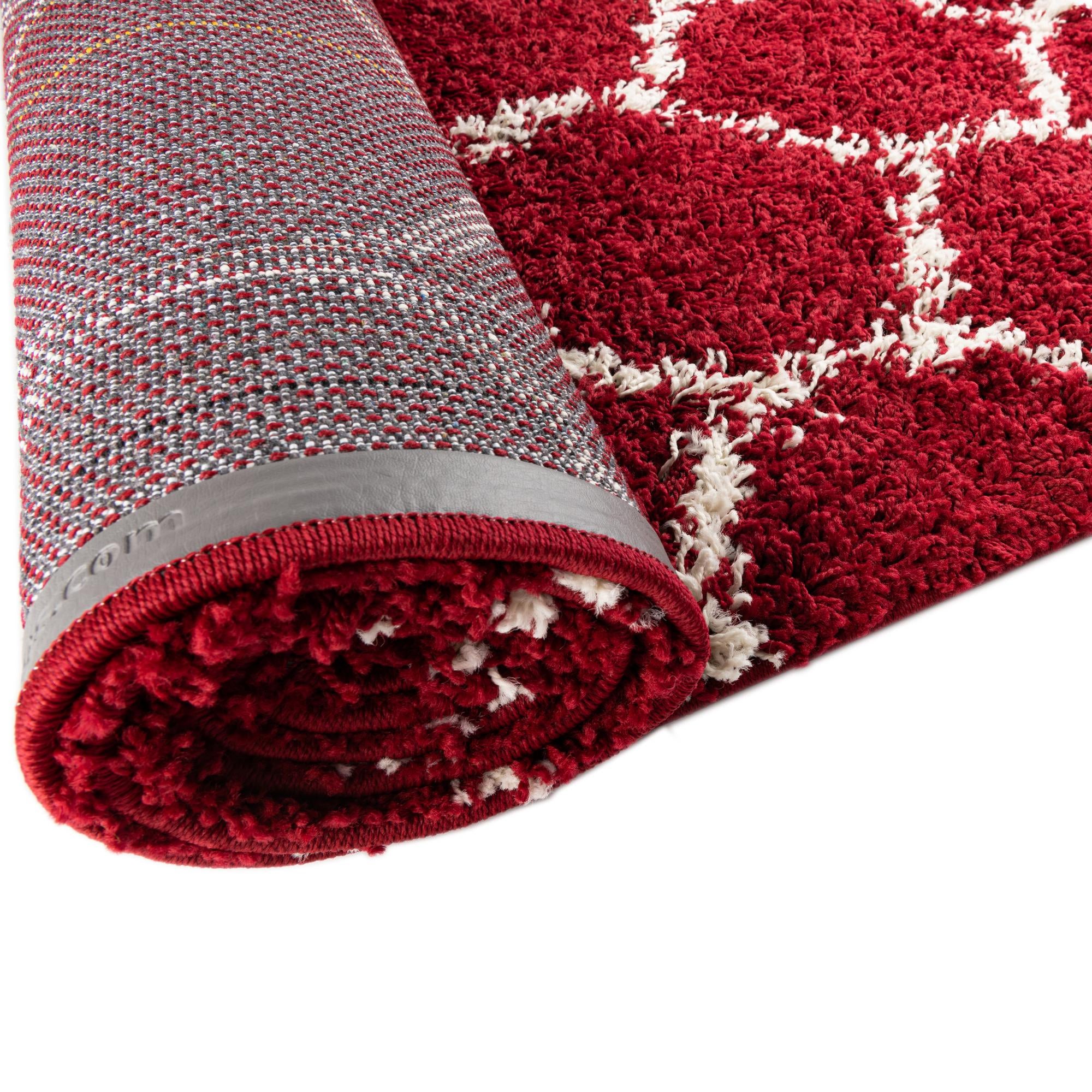 4' x 6' Lattice Shag Oval Rug