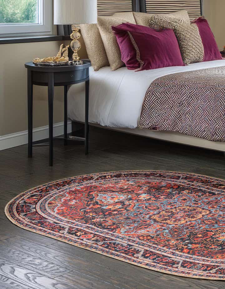 5' x 8' Washable Timeless Oval Rug