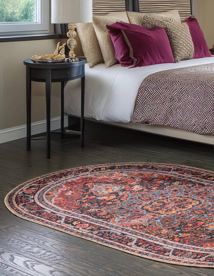 Detail image of 5' x 8' Washable Timeless Oval Rug