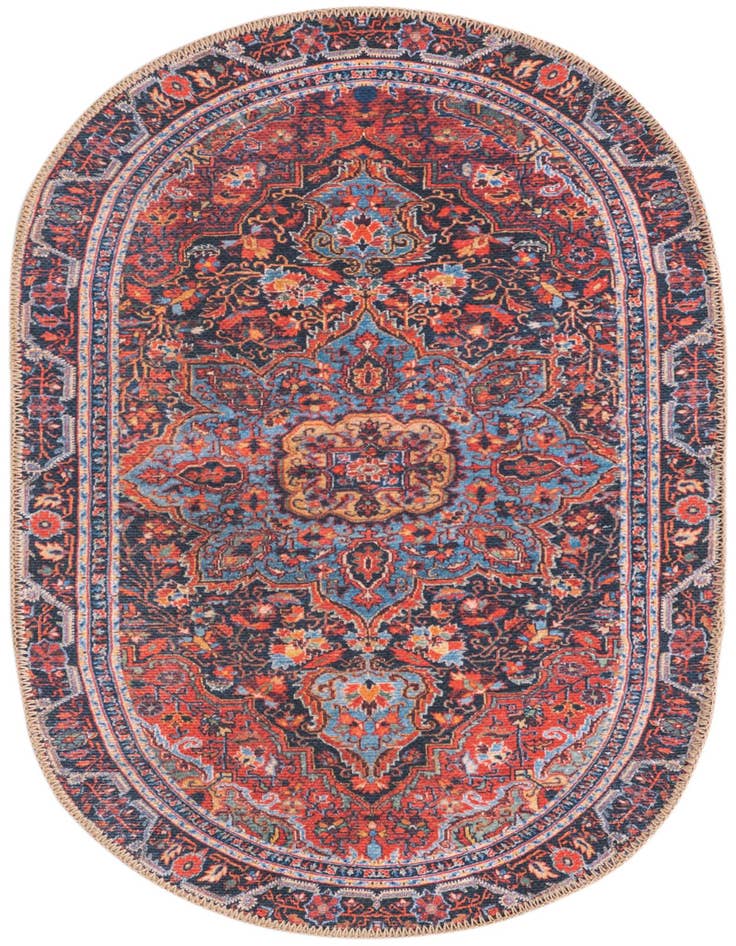 Detail image of 2' x 3' Washable Timeless Oval Rug