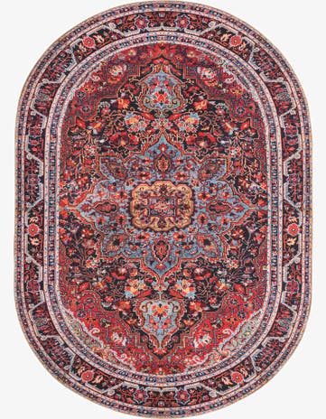 Burgundy Timeless Oval Rug