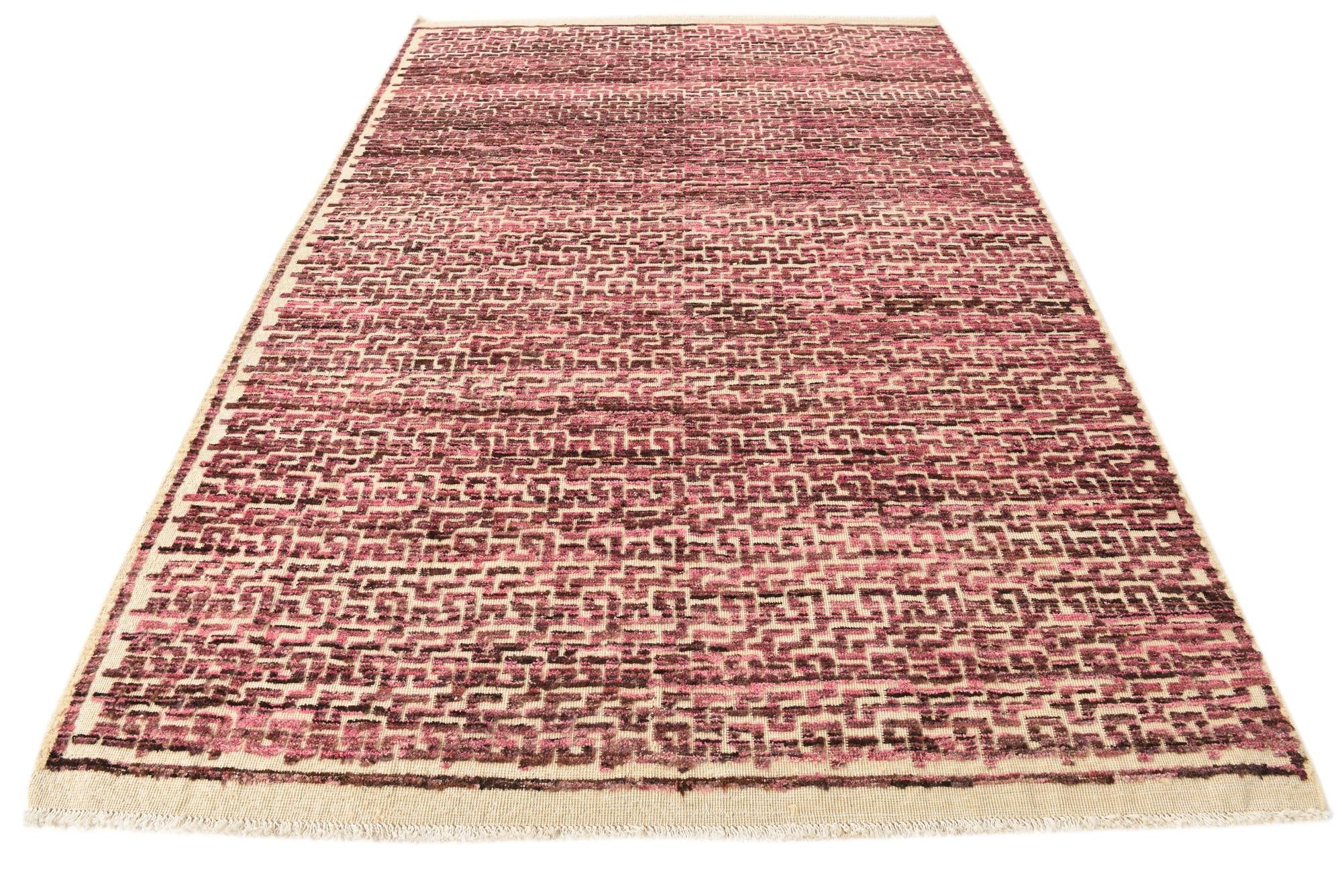 6' 7 x 9' 9 Hand Knotted Darya Wool Rug