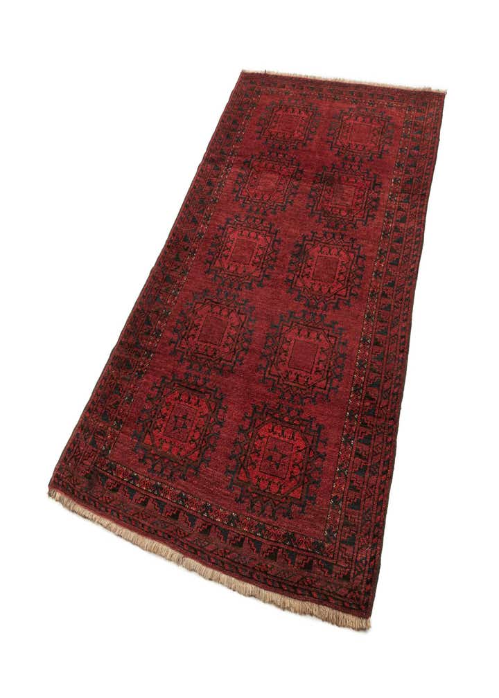 3' 10 x 6' 5 Hand Knotted Afghan Akhche Oriental Wool Rug