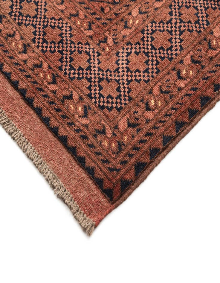 Detail image of  5' 6 x 7' 7  Hand Knotted Afghan Akhche Oriental Wool Rug