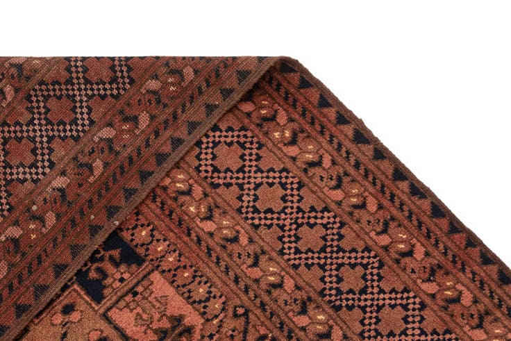 Detail image of 5' 6 x 7' 7 Hand Knotted Afghan Akhche Oriental Wool Rug