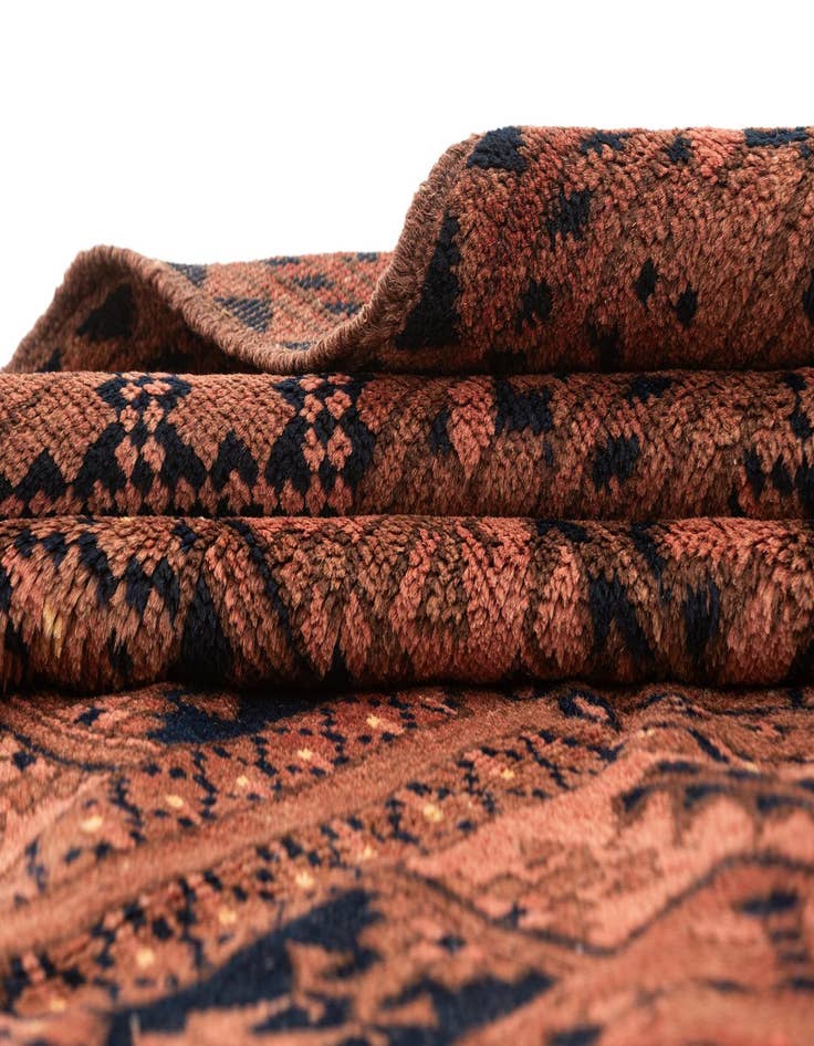 Detail image of  5' 6 x 7' 7  Hand Knotted Afghan Akhche Oriental Wool Rug