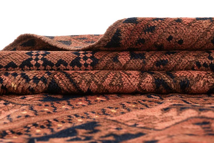 Detail image of 5' 6 x 7' 7 Hand Knotted Afghan Akhche Oriental Wool Rug