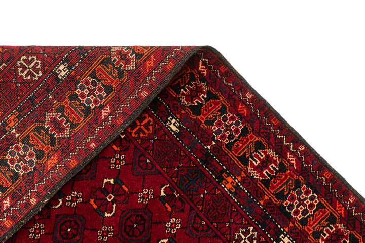 3' 5 x 6' 5 Hand Knotted Afghan Akhche Oriental Wool Rug