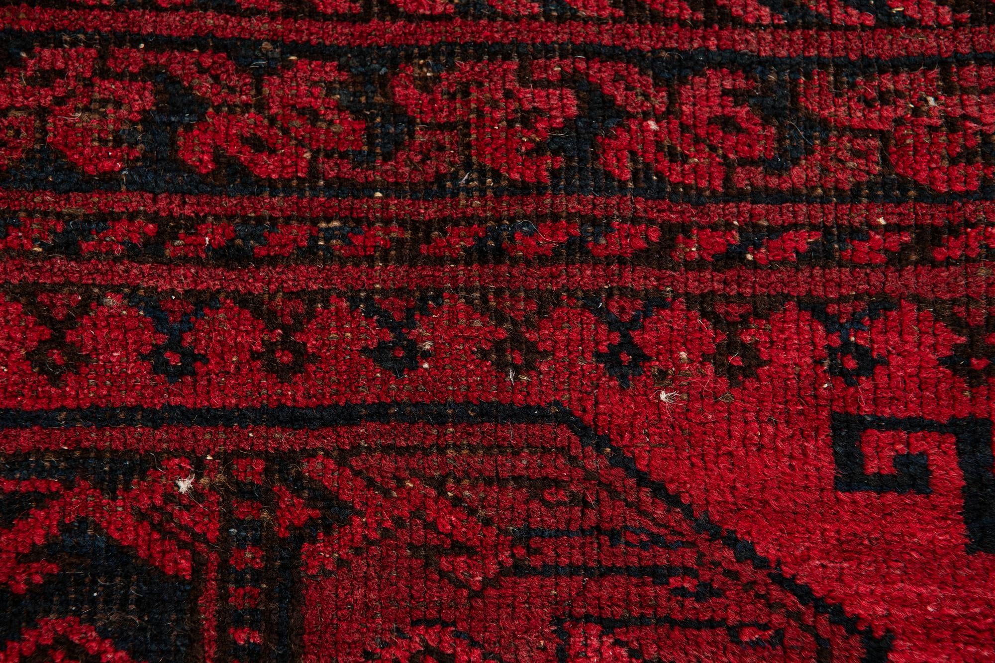 8' 2 x 10' 10 Hand Knotted Afghan Akhche Oriental Wool Rug