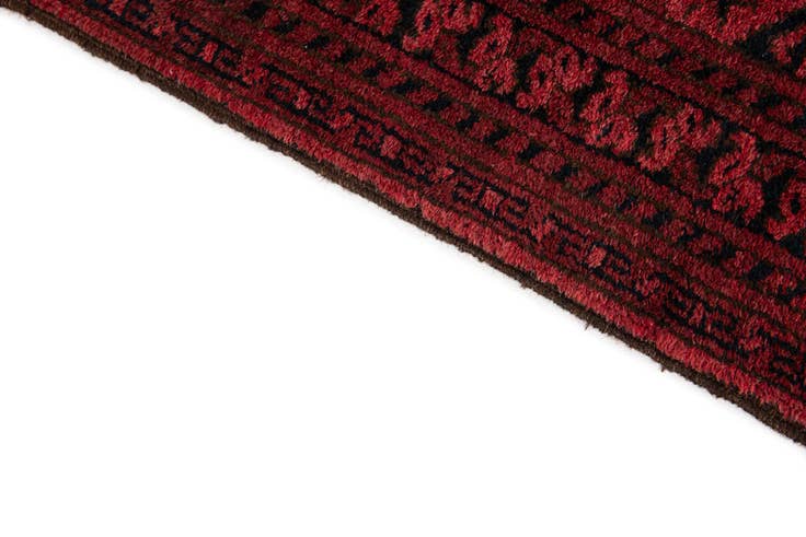 Detail image of 8' 2 x 10' 10 Hand Knotted Afghan Akhche Oriental Wool Rug