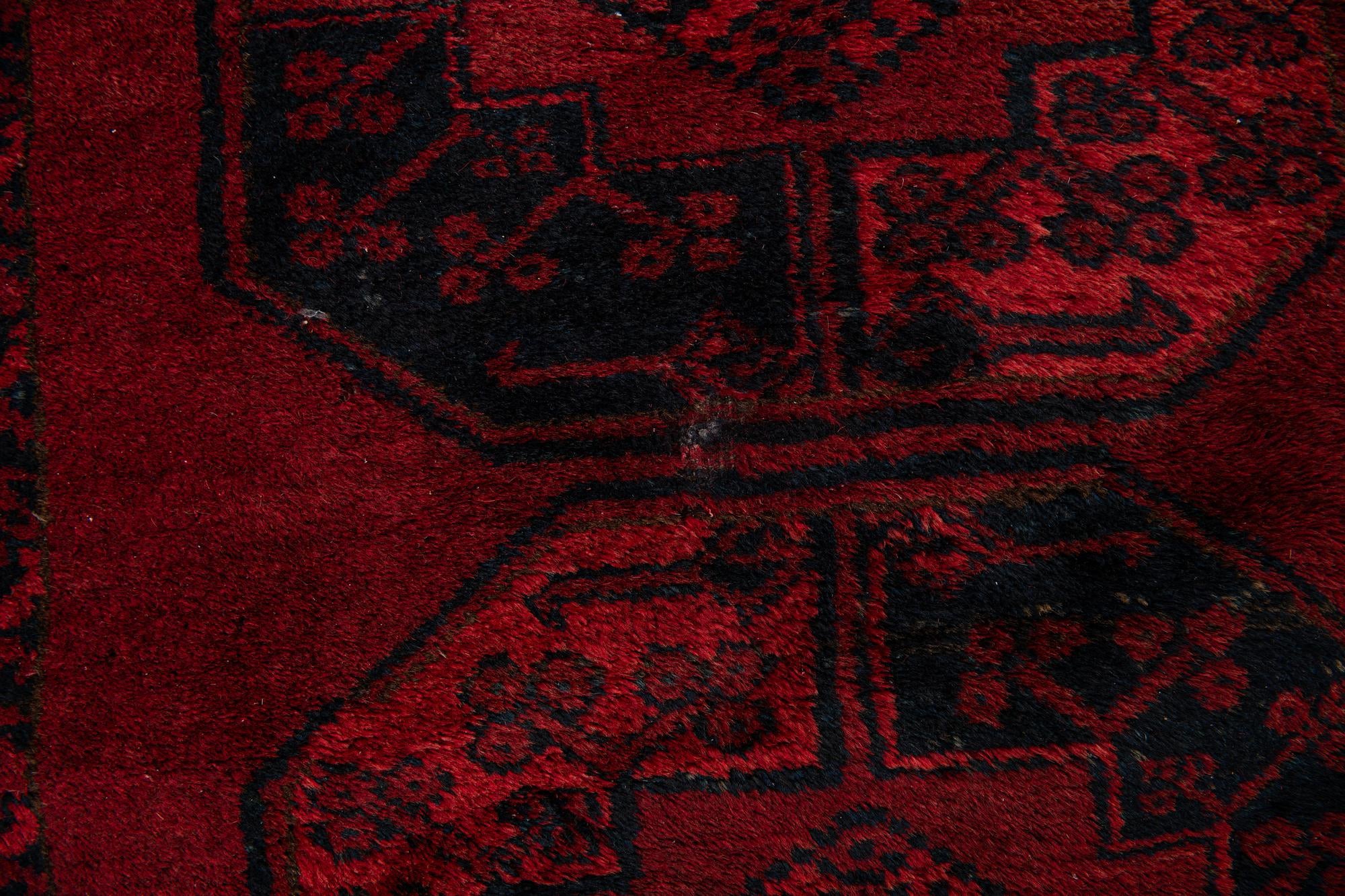 8' x 10' Hand Knotted Afghan Akhche Oriental Wool Rug