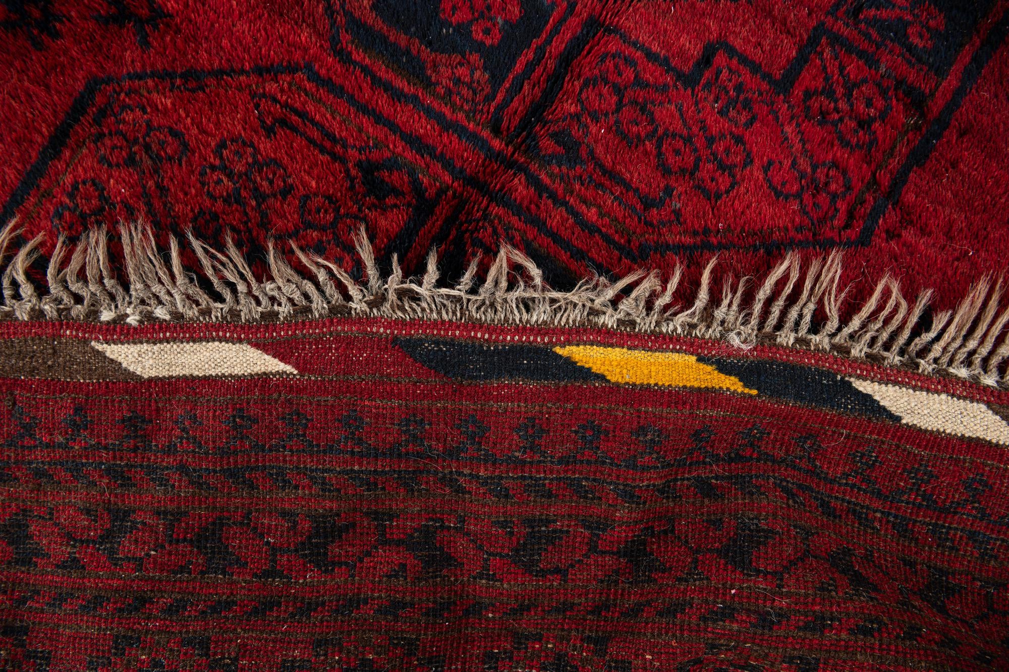 8' x 10' Hand Knotted Afghan Akhche Oriental Wool Rug