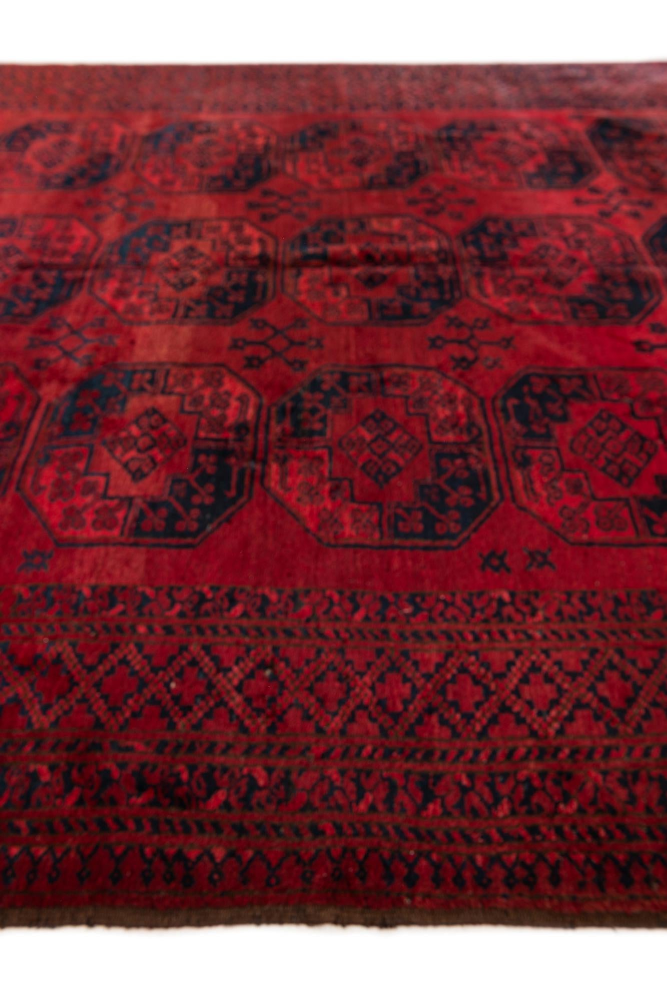 8' x 10' Hand Knotted Afghan Akhche Oriental Wool Rug